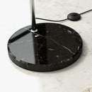 Lampada da Terra Design Vintage Asta Regolabile con Attacco E27 Struttura in Metallo e Base in Marmo Argento  