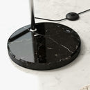 Lampada da Terra Design Vintage Asta Regolabile con Attacco E27 Struttura in Metallo e Base in Marmo Argento  