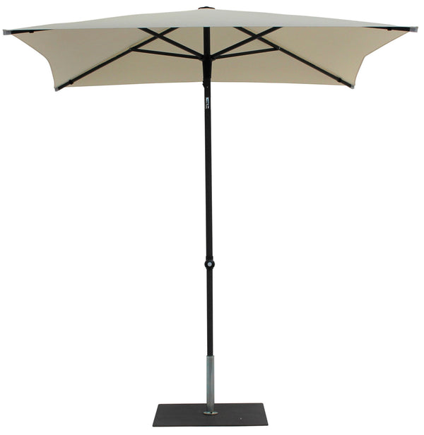 sconto Ombrellone da Giardino 2x2 m Palo Ø38 mm in Alluminio Tessuto Poliestere Trend Bianco