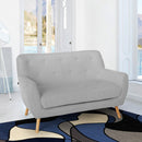 Divano 2 Posti 125x83x82 cm in Tessuto Grigio