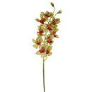 Set 2 Rami Artificiali Cymbidium Real Touch con 10 Fiori e 2 Bocci H 92 cm