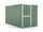 Cabane de jardin en tôle d'acier porte-outils 175x307x182 cm Enaudi Vert