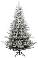 Albero di Natale Artificiale Floccato Effetto Realistico Innevato 240 cm 1546 Rami Montaggio a Ombrello Effetto Neve
