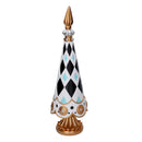 Albero resina oro rombi verde acqua cm Ø14xh47