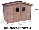 Casetta Box da Giardino 3x1,65 m Senza Pavimento in Legno Douglas 20mm Dalia