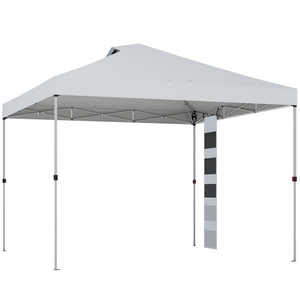online Gazebo Pop Up da Giardino 293x293x272 cm con Tasche Portaoggetti e Sacchi di Sabbia in Tessuto Oxford Bianco