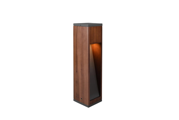 Mât LED d'extérieur en bois naturel sconto