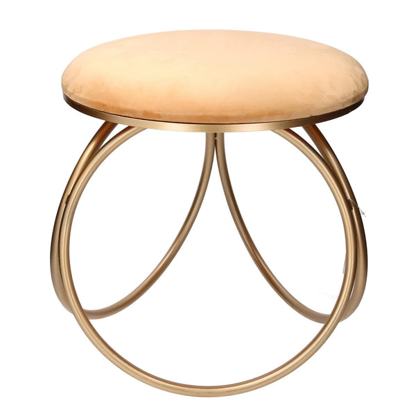 Pouf 44x42xh43 cm en Métal et Velours Ocre acquista