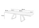 Tavolo Allungabile 160/240x90x76 cm in Rovere Termocotto Bridge  Naturale