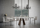 Consolle Allungabile in Legno e Ferro H77x40x90/300cm Diamante Bianco Frassino Orso Classica
