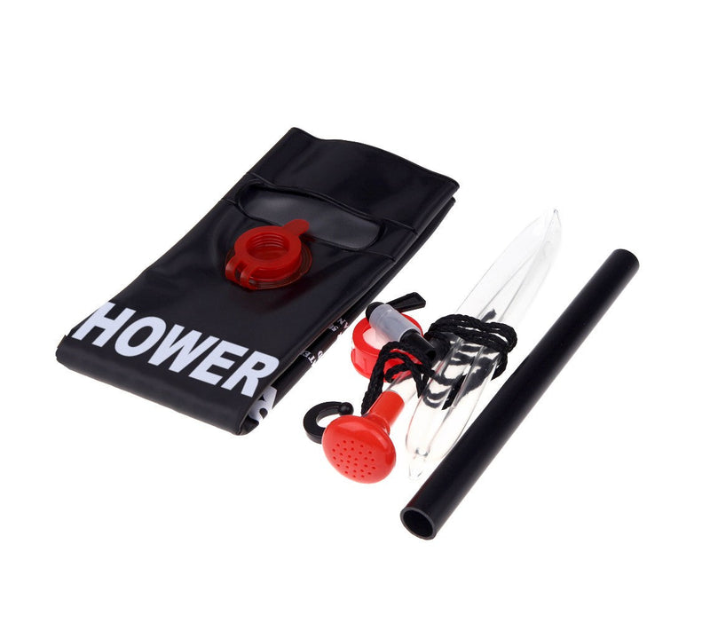 Doccia solare da campeggio capacità 20 lt con corda per il fissaggio