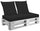 Coussins pour Palettes 120x80 cm Assise et Dossier en Simili Cuir Mariotti Belem Noir