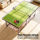Tavolo da Ping Pong Pieghevole 182x91x76 cm con Rete in Acciaio e MDF Verde      
