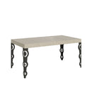 Tavolo Allungabile 120-224x90x77 cm Karamay Premium Cashmere Telaio Antracite 