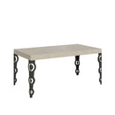 Tavolo Allungabile 120-224x90x77 cm Karamay Premium Cashmere Telaio Antracite 