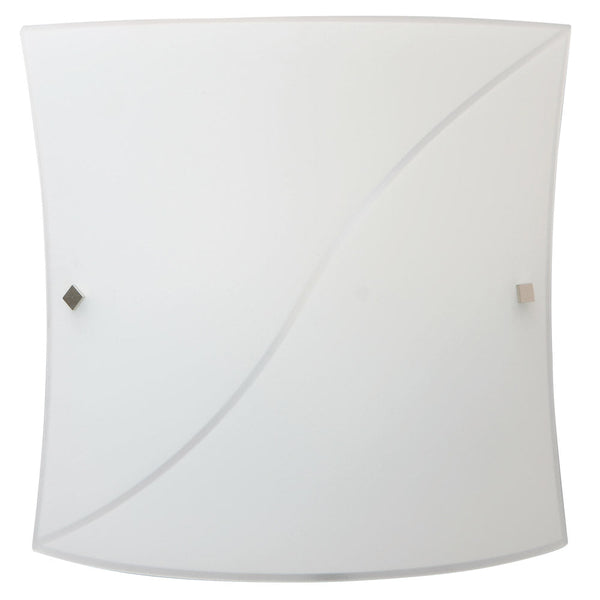 Plafonnier 1xE27 Cadre Blanc Plaque Verre Blanc E-Energy Serena acquista