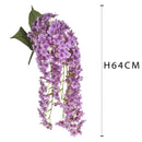 Set 2 Foglie Artificiali Inflorescenza Pendente H 64 cm