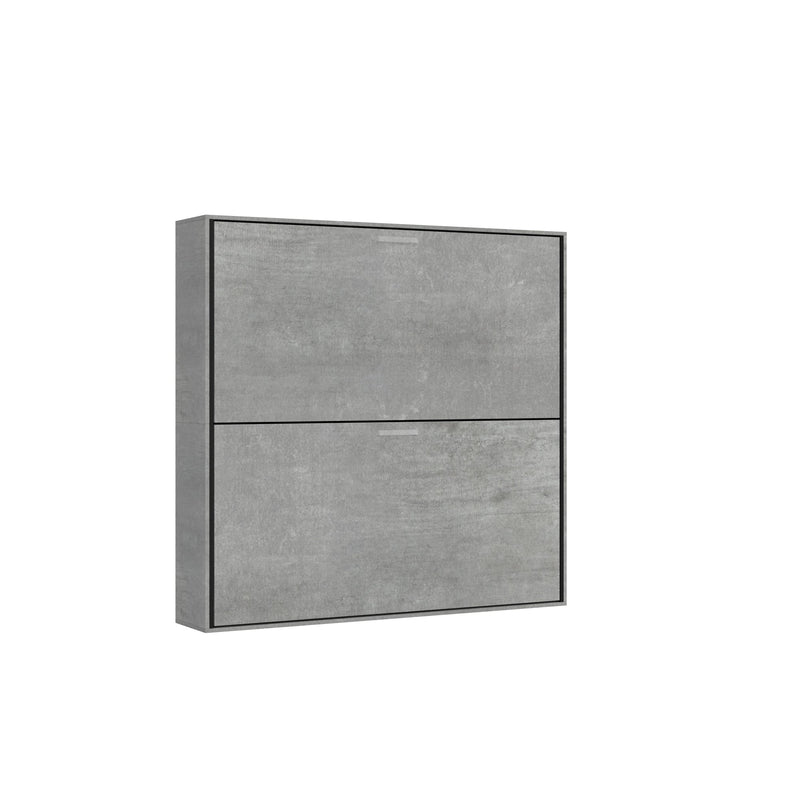 Letti Singoli a Scomparsa Salvaspazio Orizzontale Kando H191 cm Grigio