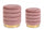 Ensemble de 2 poufs de rangement Darina rose antique en bois