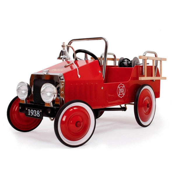 Camion de Pompiers Vintage pour Enfants Voiture à Pédales Baghera Camion de Pompiers sconto