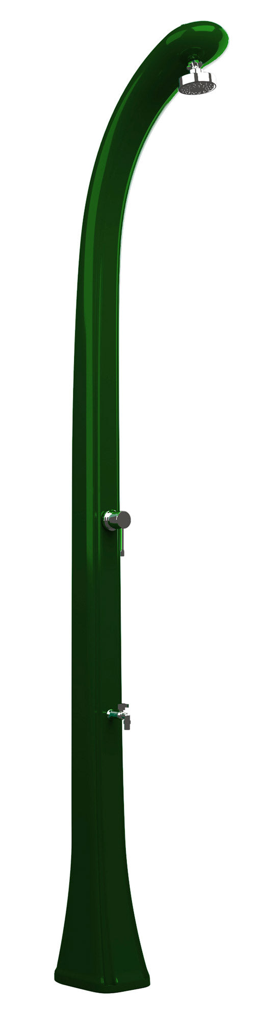 Doccia Solare da Esterno Giardino 20L Miscelatore e Lavapiedi Arkema Happy One Verde Scuro