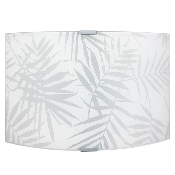 prezzo Applique 1xE27 Cadre Argenté Plaque de Verre Décoré de Feuilles E-Energy Vanessa