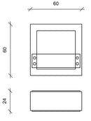 Camino a Bioetanolo da Pavimento 60x24x60 cm Grigio