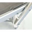 Lettino Prendisole da Giardino 181x60xH39 cm in alluminio ecrù Bagnino