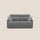 Canapé lit 2 places 156x102x97 cm en tissu gris