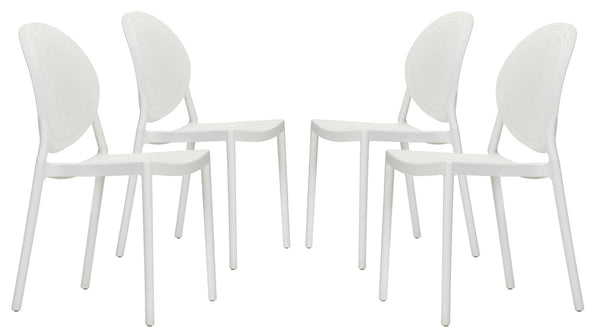Lot de 4 chaises de jardin en polypropylène blanc Vandi prezzo