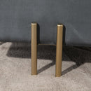 Pouf Poggiapiedi in Tessuto Poliestere 45x45x42 cm  Grigio Scuro