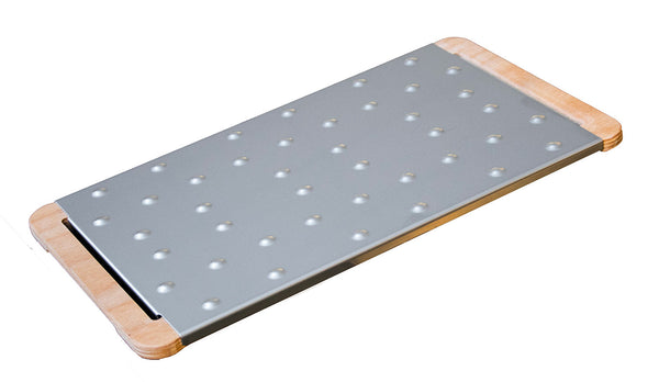 sconto Tagliere da Cucina 38,5x22,5 cm In Legno e Acciaio Giusto