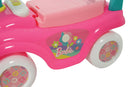 Macchina Cavalcabile per Bambini Volante Direzionabile Vano Contenitore e Telefono Barbie Rosa e Verde Acqua
