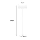 Stufa da Esterno Lampione Riscaldatore su Palo 218x60x60 cm 2000W Sined  Grigio
