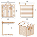 Casetta Box da Giardino Porta Utensili 200x200 cm in Legno Bristol