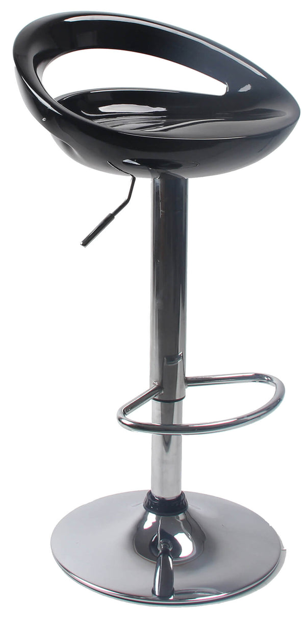 sconto Tabouret Motti Seattle en ABS noir brillant avec vérin à gaz et siège pivotant