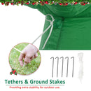 Babbo Natale con Albero Gonfiabile 190x100x210 cm con Luci a LED 