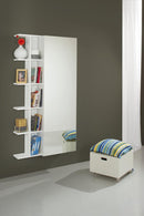 Scarpiera Libreria 5 Ripiani in Melaminico 88,5x25x160cm TFT Sc Bianca Specchio