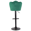 Set 2 Sgabelli 38x38x60/80 cm in Velluto Base Nera Ottanio