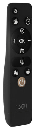 Camino Elettrico da Pavimento Effetto Fiamma 1500W Tagu Larsen Noce Pregiato