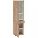 Armadio 2 Ante 1 Cassetto 45x38x174 h cm in Truciolare bilaminato Marrone chiaro