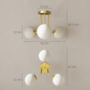 Lampadario da Soffitto Vintage 42x42x26.5 cm con 3 Punti Luce Attacchi G9 in Metallo e Plastica Oro      