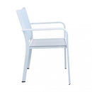 Sedia da Giardino Zante Impilabile 56x60x84 h cm in Textilene Bianco