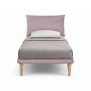 Letto Singolo con Rete Rivestita Microfibra Glicine Tessis Testata Soft Varie Misure
