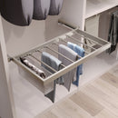 Kit 7 Aste Pantaloni per Armadio 600 mm in Acciaio Emuca Grigio Pietra