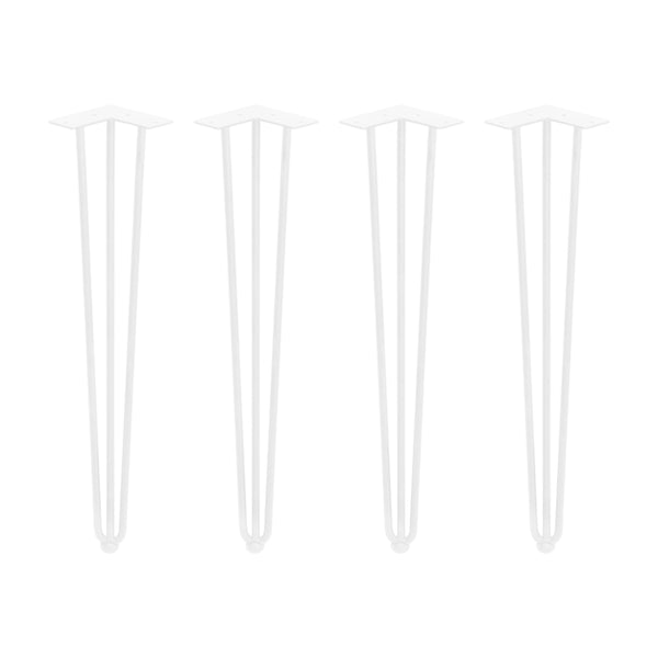 acquista Emuca Steel Lot de 3 Épingles à Cheveux en Acier Peint Blanc pour Table H710