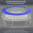 Copertura per Trampolino Elastico Giardino in PVC Blu Ø244 cm 