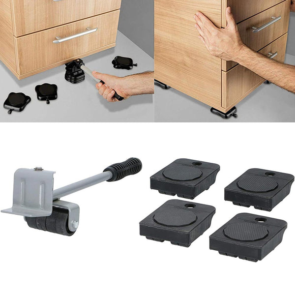 Set Ruote Sposta Mobili Pesanti con Asta Cambio Sollevamento Divano Tavolo Kinzo online