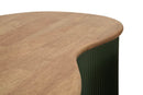 Tavolini da Caffè Frankfurt Coppia Verdi 87x53x32 cm in Gomma e Metallo      