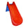 Toboggan enfant 130x47x72 cm pliable en plastique rouge et bleu